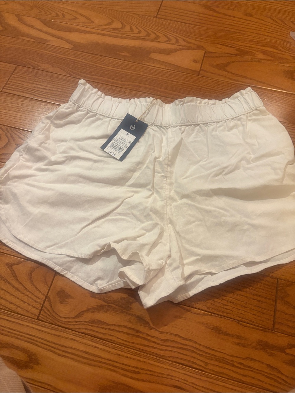 Universal Thread White Elastic Waist Cotton Shorts medium NWT